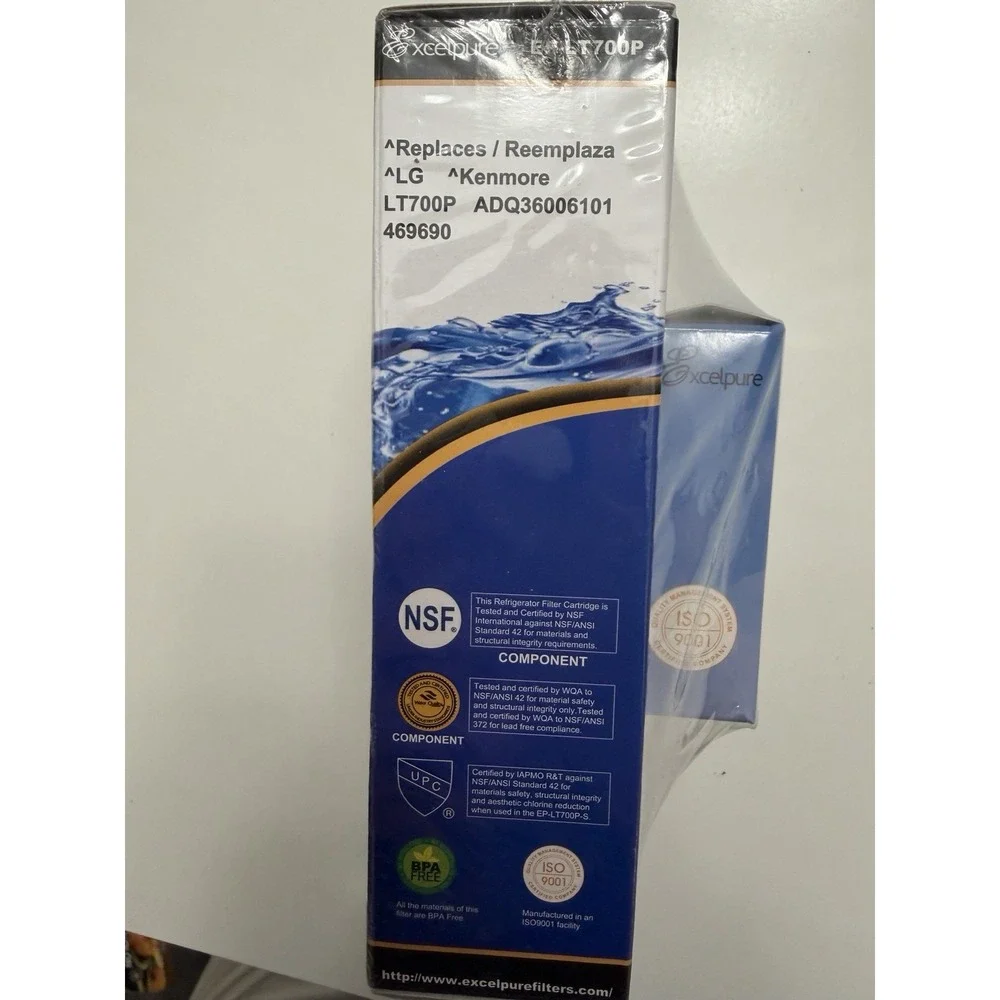 Excelpure EP-LT700P Water Filter 3 Pack + EP-AF004 Air Filter 3 Pack New.   5257